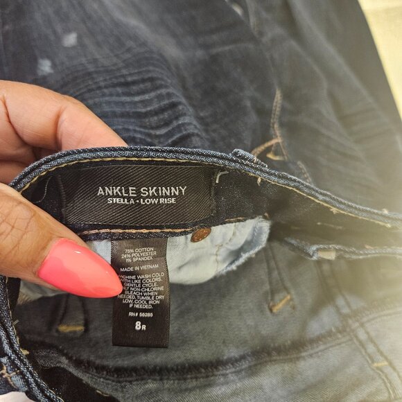 EXPRESS WOMEN'S JEANS SIZE 8R ANKLE SKINNY STELLA LOW RISE - Picture 3 of 3